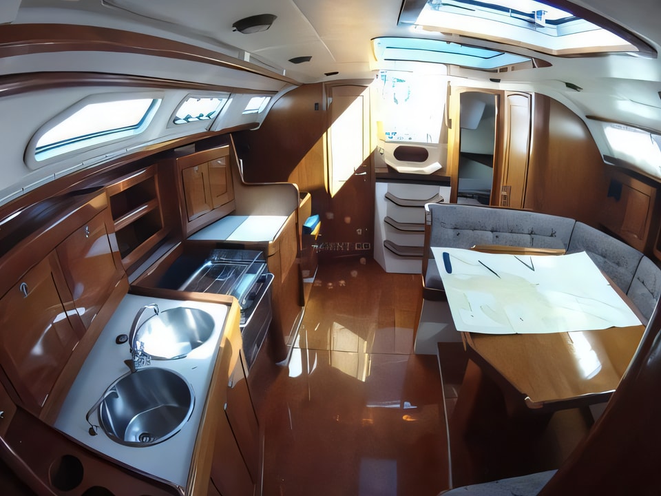 Interior of Elan 38 sail boat with 3 cabins Croatia yacht charter