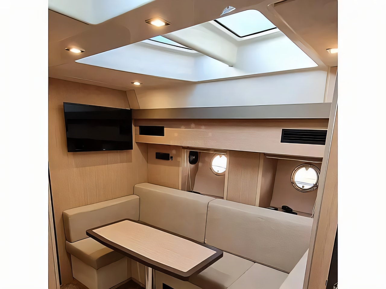 Layout of Cranchi M44 HT motor boat with 2 cabins Croatia yacht charter