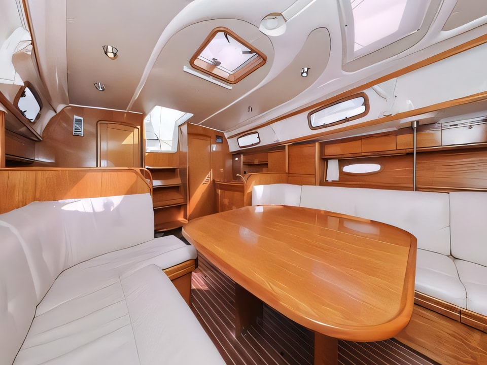 Interior of Bavaria 37 Cruiser sail boat with 3 cabins Croatia yacht charter
