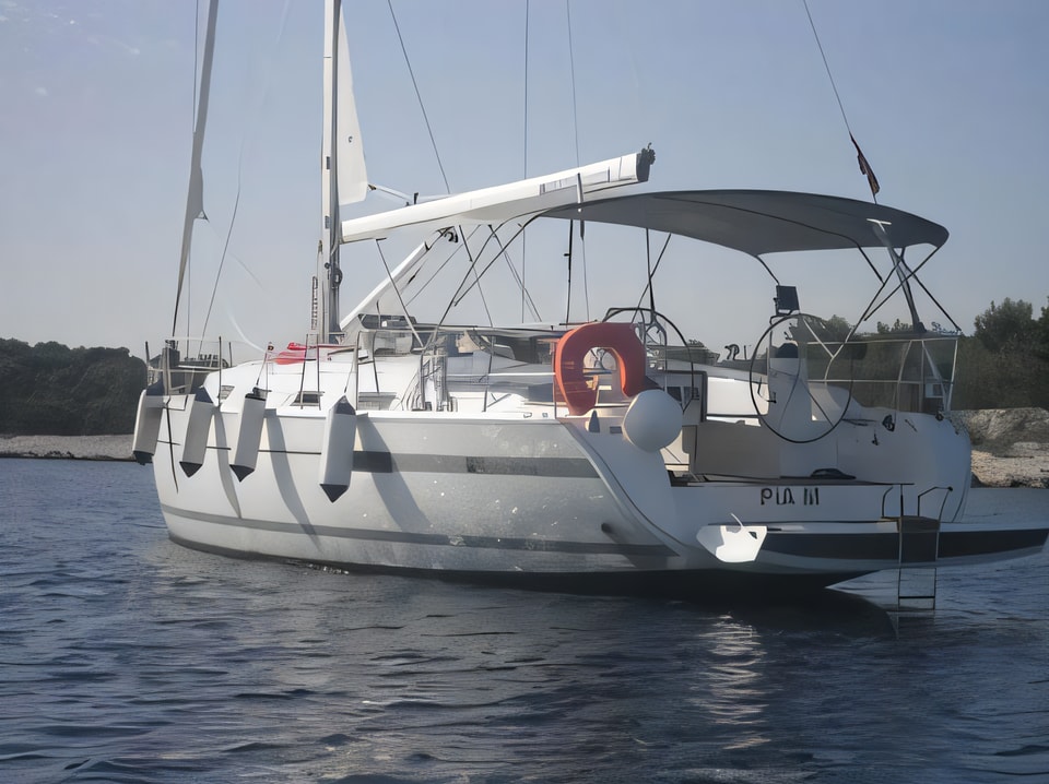 Exterior overview of Bavaria Cruiser 40 sail boat for charter from Zadar Marina Zadar in the Zadar sailing area Croatia