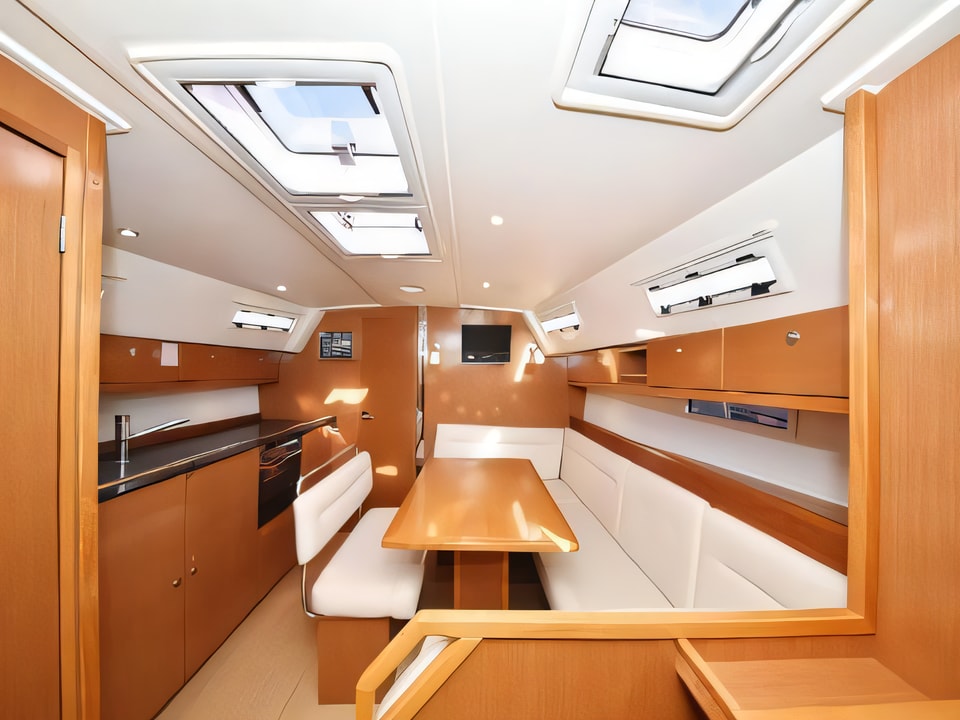 Interior of Bavaria Cruiser 40 sail boat with 3 cabins Croatia yacht charter