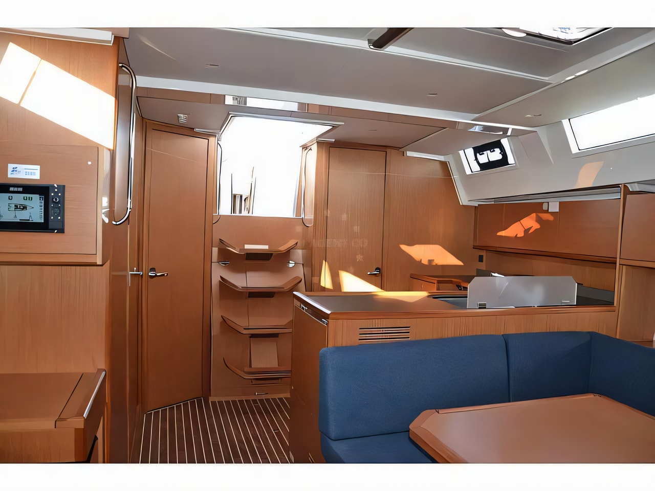 Layout of Bavaria C45 Holiday sail boat with 4 cabins Croatia yacht charter