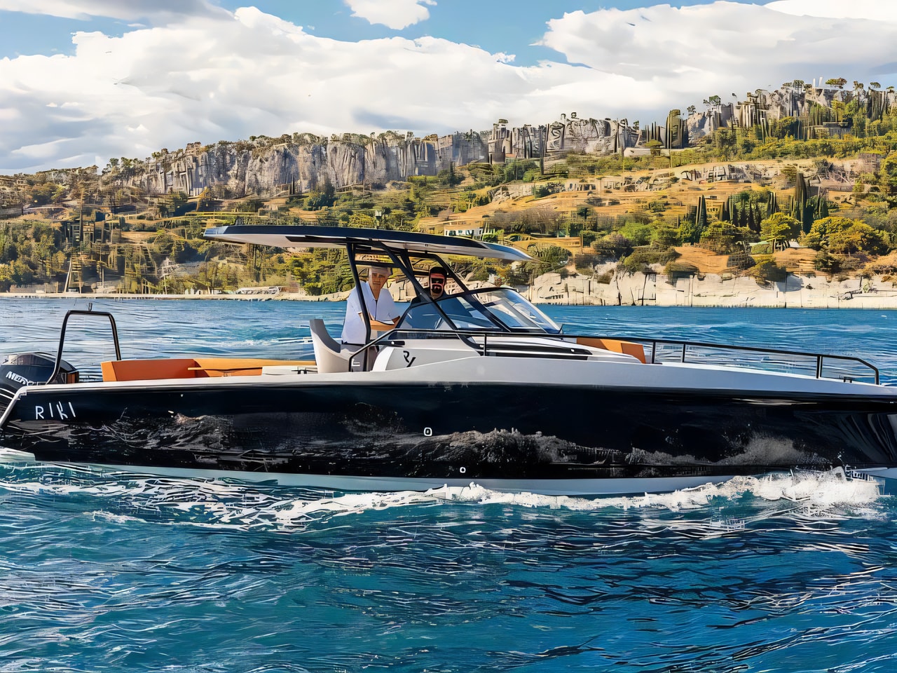Exterior overview of Ryck 280 motor boat for charter from Trogir ACI Marina in the Split sailing area Croatia