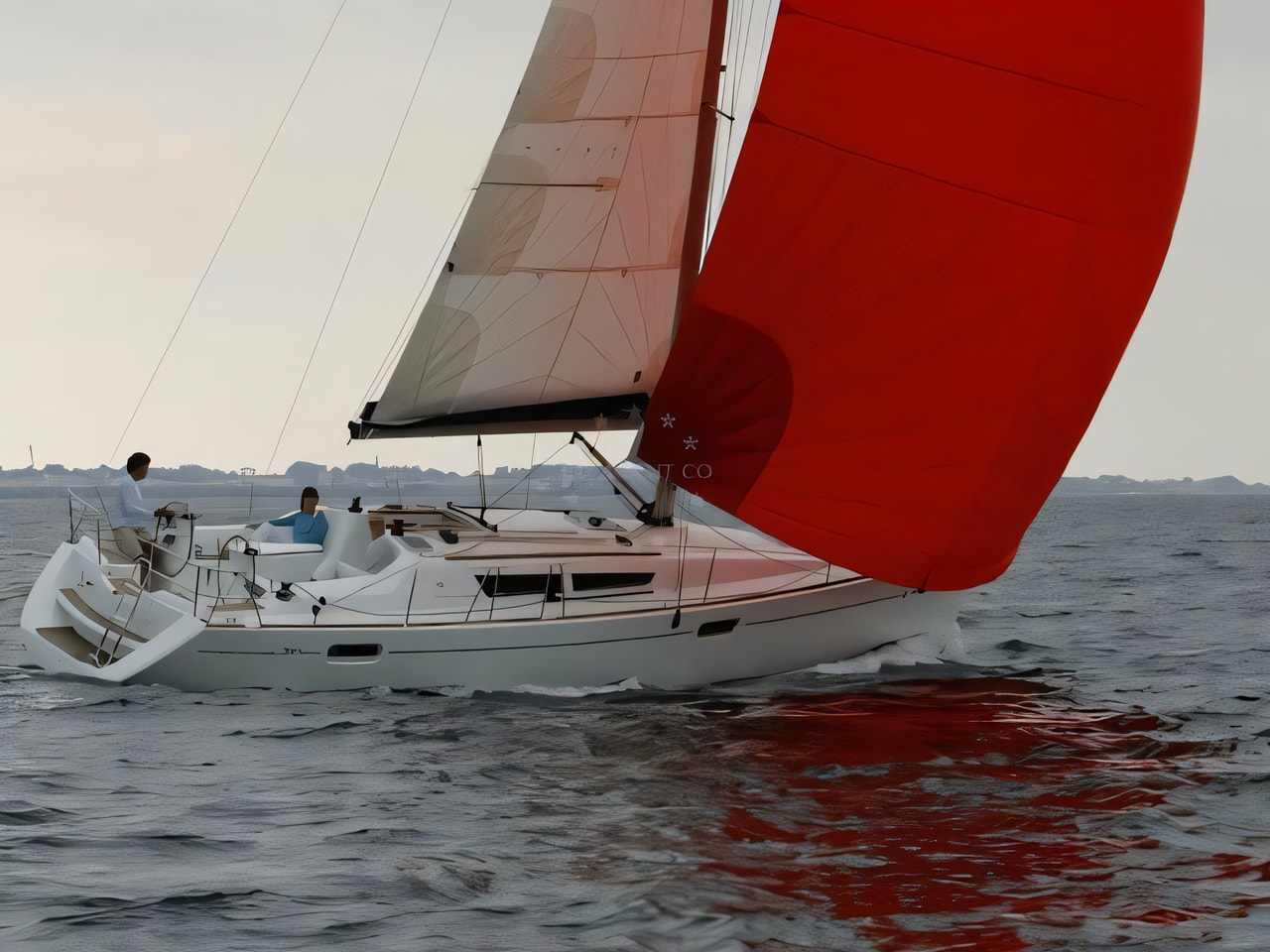 Exterior overview of Sun Odyssey 39i sail boat for charter from Zadar Marina Zadar in the Zadar sailing area Croatia