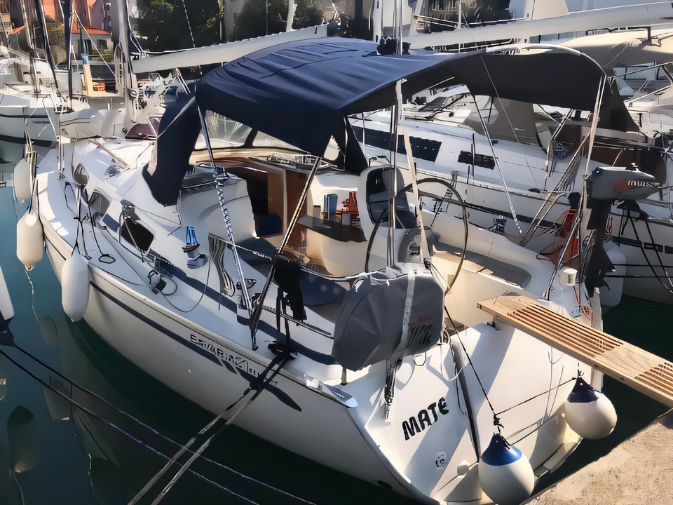 Exterior overview of Bavaria 31 Cruiser sail boat for charter from Zadar Marina Zadar in the Zadar sailing area Croatia