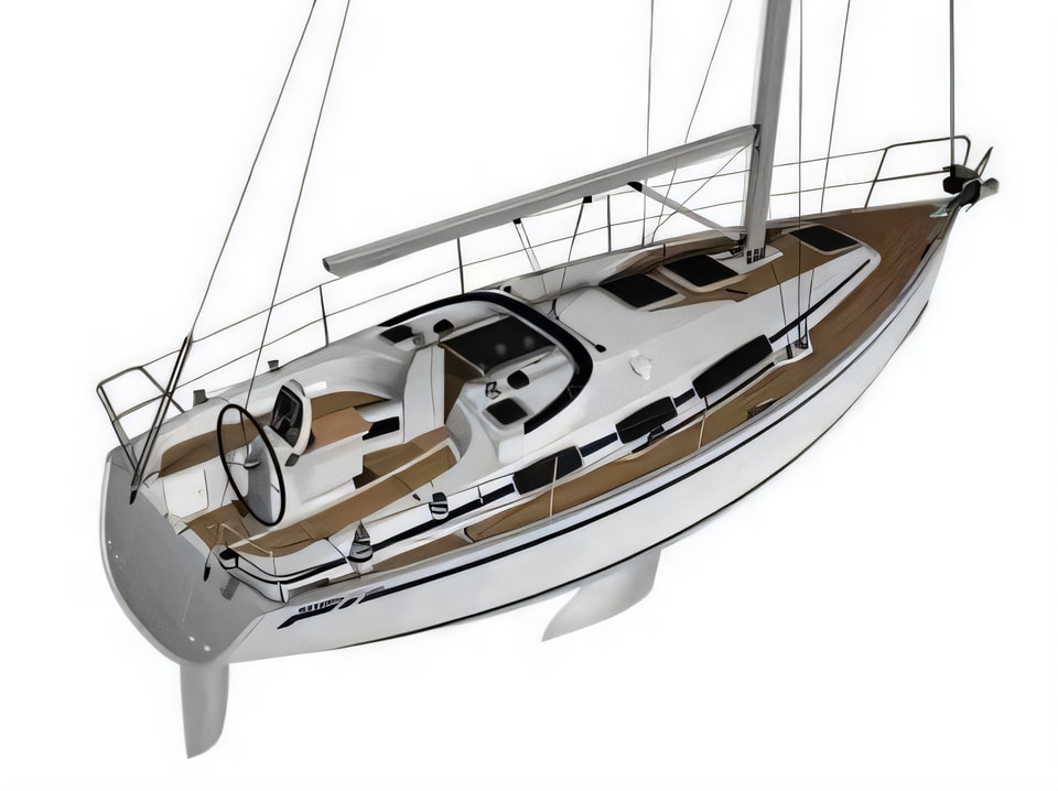 Interior of Bavaria 31 Cruiser sail boat with 2 cabins Croatia yacht charter