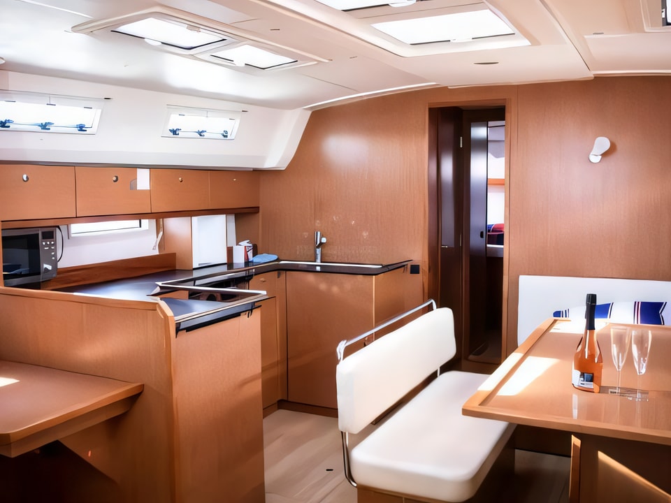 Interior of Bavaria Cruiser 50 sail boat with 5 cabins Croatia yacht charter