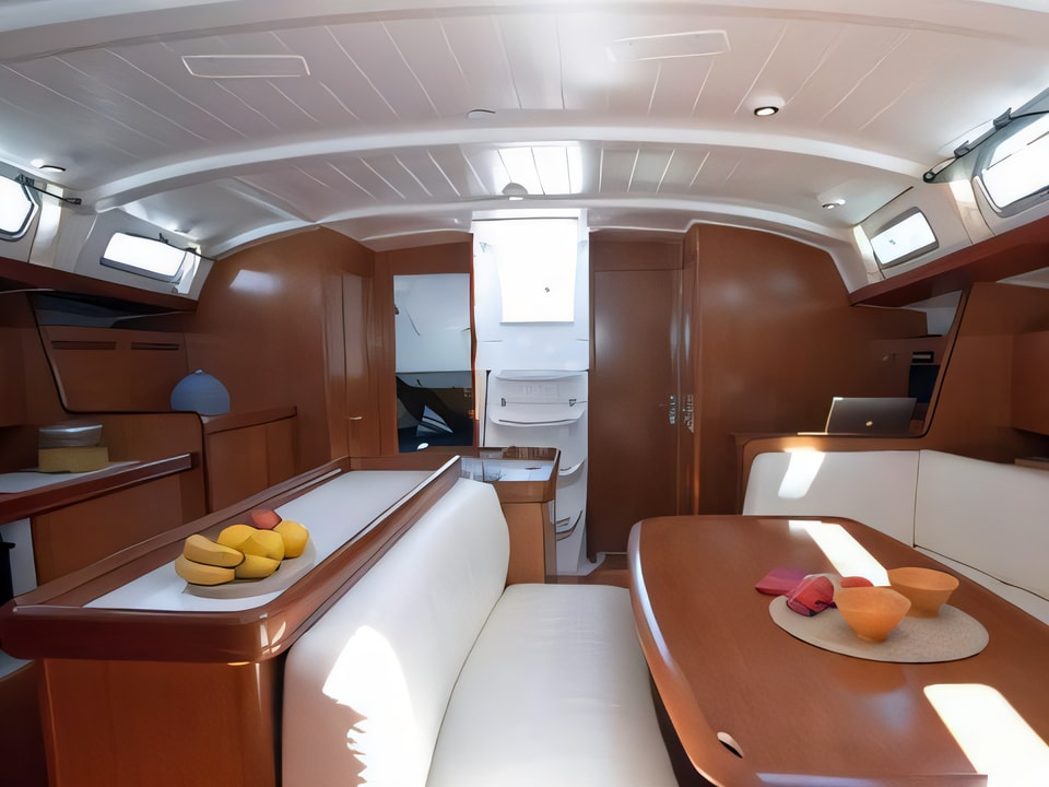 Interior of Cyclades 50.5 sail boat with 5 cabins Croatia yacht charter