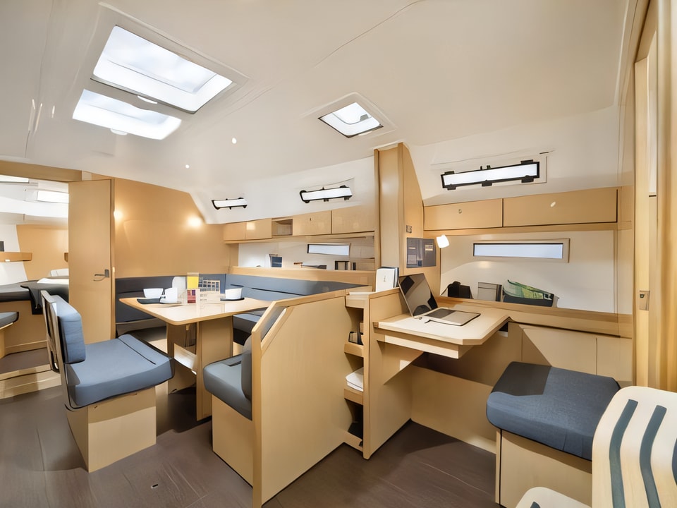 Interior of Bavaria Cruiser 40 sail boat with 3 cabins Croatia yacht charter