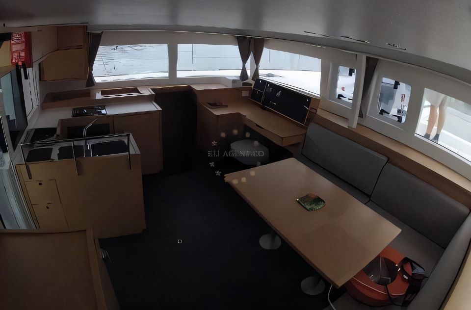 Interior of Lagoon 450 catamaran with 6 cabins Croatia yacht charter