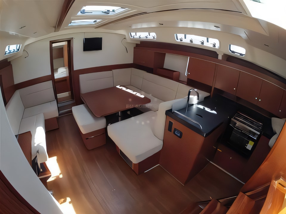 Interior of Hanse 445 sail boat with 4 cabins Croatia yacht charter