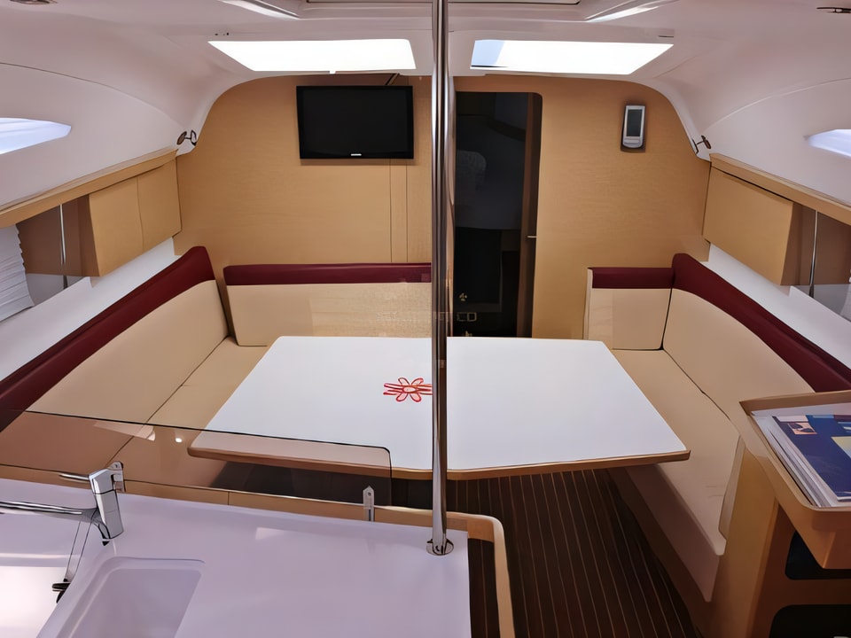 Interior of ELAN 444 Impression BT sail boat with 4 cabins Croatia yacht charter