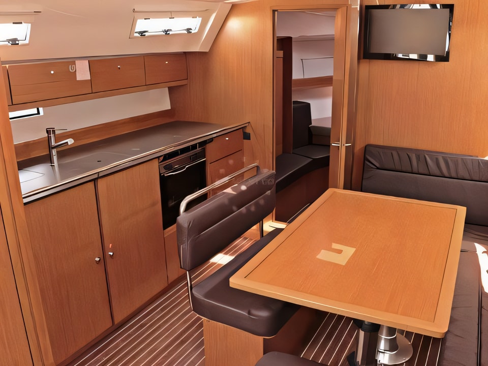 Interior of BAVARIA C 40 BT sail boat with 3 cabins Croatia yacht charter