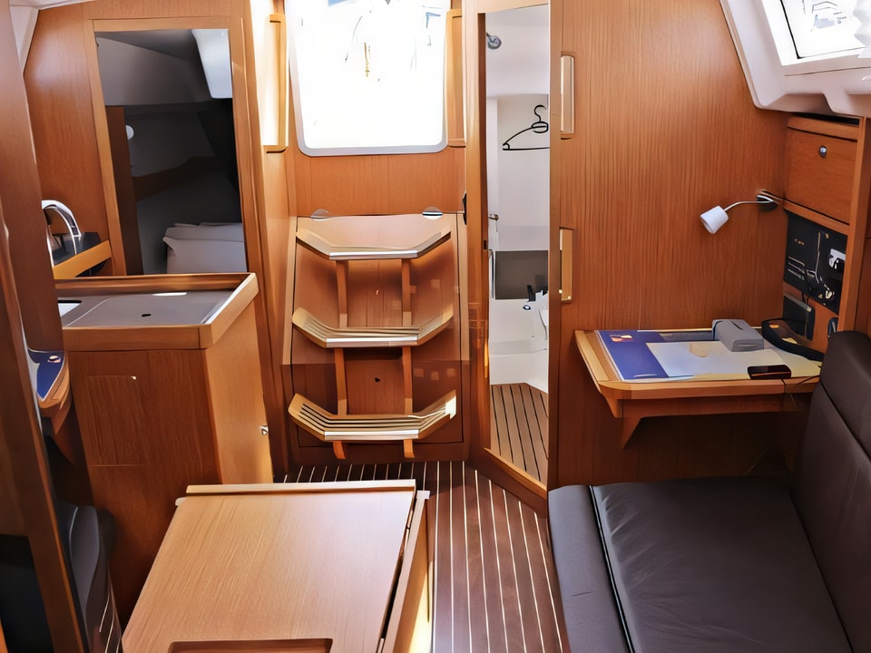 Interior of BAVARIA C 33 sail boat with 2 cabins Croatia yacht charter