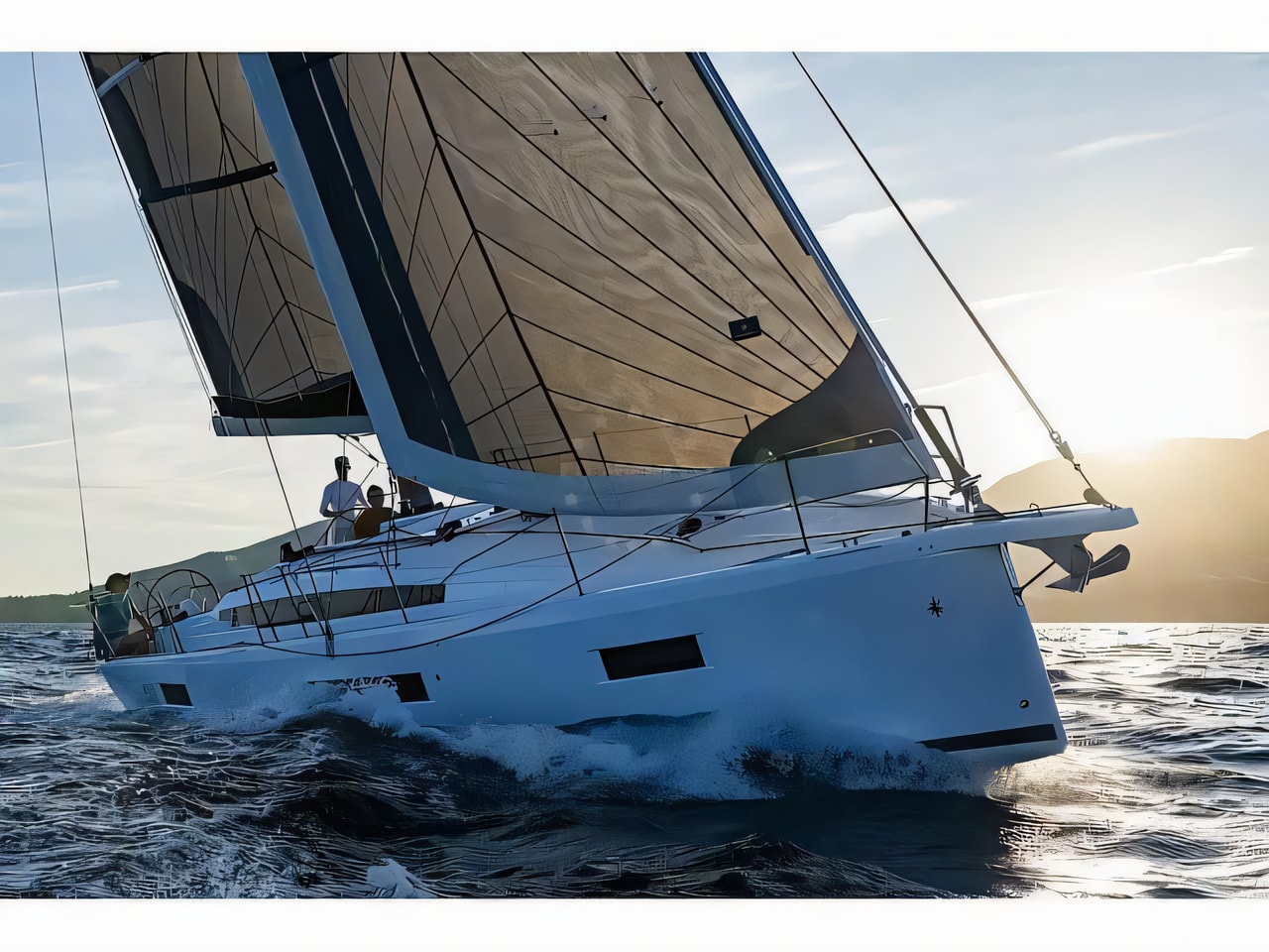 Exterior overview of Sun Odyssey 415 sail boat for charter from Opatija Marina Admiral in the Istria / Kvarner sailing area Croatia