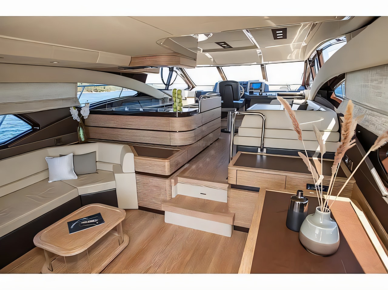 Layout of Azimut 60 motoryacht with 3 cabins Croatia yacht charter