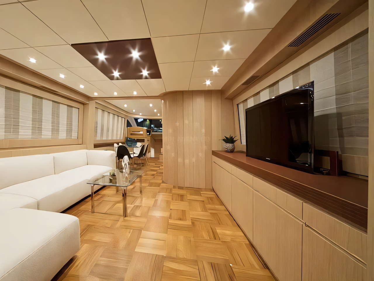 Layout of Abacus 78 Fly motoryacht with 5 cabins Croatia yacht charter