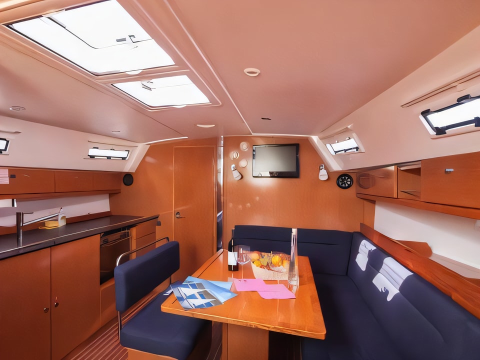 Interior of Bavaria 40 CN sail boat with 3 cabins Croatia yacht charter