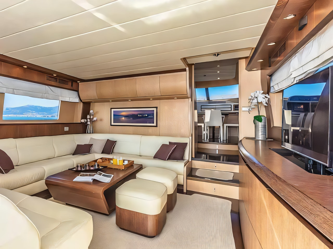Layout of Maiora 20S motoryacht with 5 cabins Croatia yacht charter