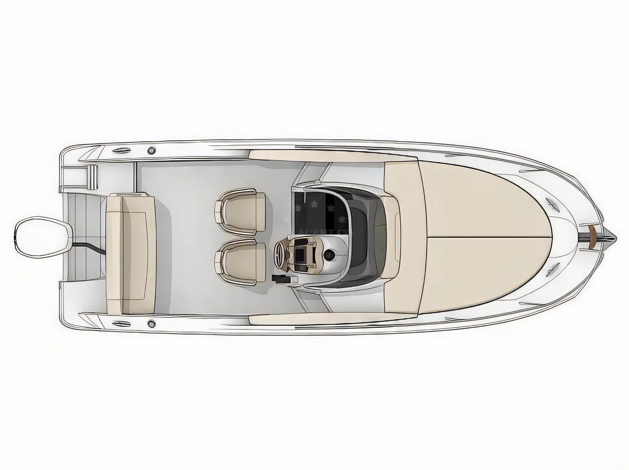 Interior of Sessa Marine Key Largo 20 motor boat with 1 cabins Croatia yacht charter