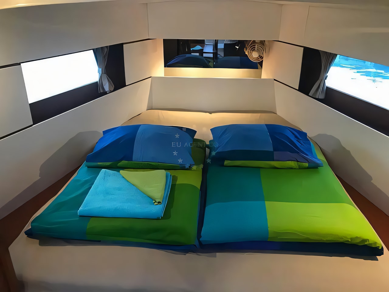 Interior of Oceanis 38.1 sail boat with 3 cabins Croatia yacht charter