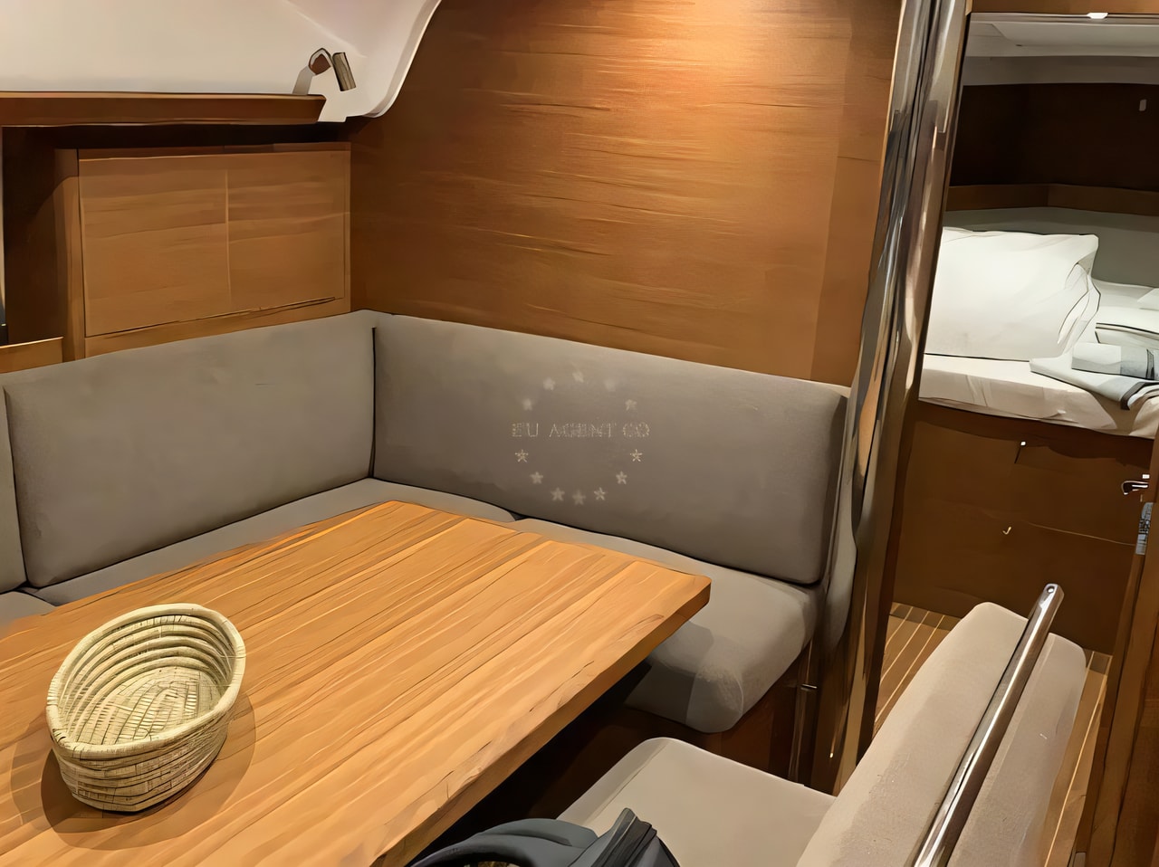 Layout of Elan Impression 45.1 sail boat with 3 cabins Croatia yacht charter