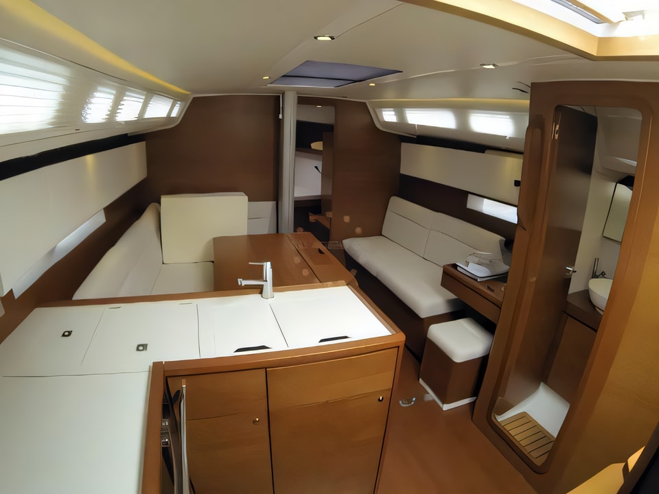 Interior of Grand Soleil 39 sail boat with 3 cabins Croatia yacht charter