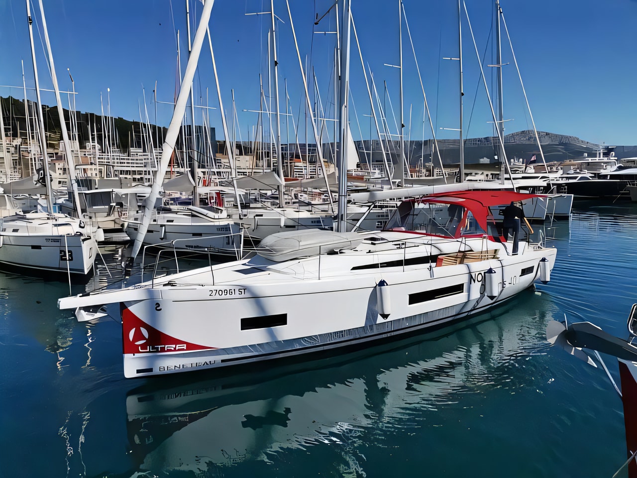 Exterior overview of Oceanis 40.1 sail boat for charter from Split ACI Marina in the Split sailing area Croatia