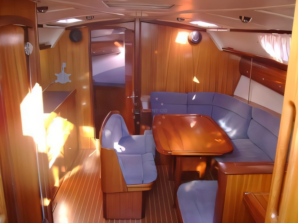 Interior of Bavaria 41 sail boat with 3 cabins Croatia yacht charter