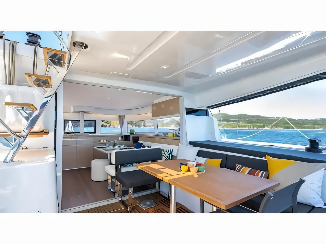 Layout of Lagoon 43 - OWNER VERSION catamaran with 4 cabins Croatia yacht charter