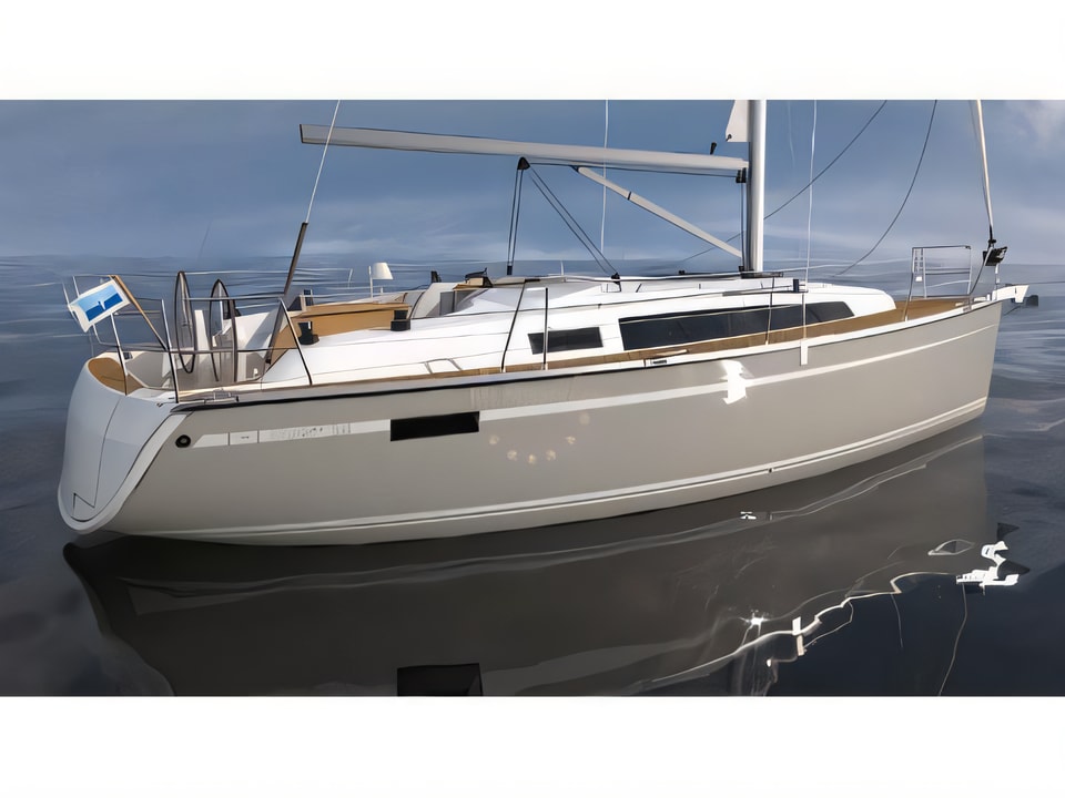 Exterior overview of Bavaria 34 Cruiser sail boat for charter from Zadar Marina Zadar in the Zadar sailing area Croatia