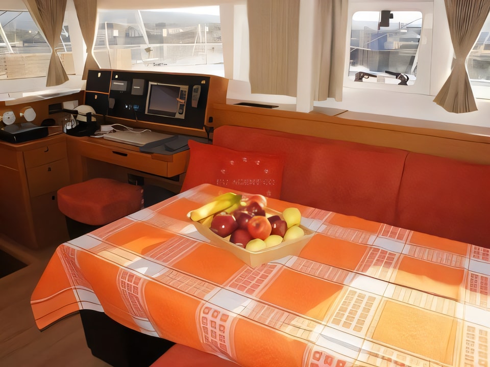 Interior of Lagoon 450 catamaran with 6 cabins Croatia yacht charter
