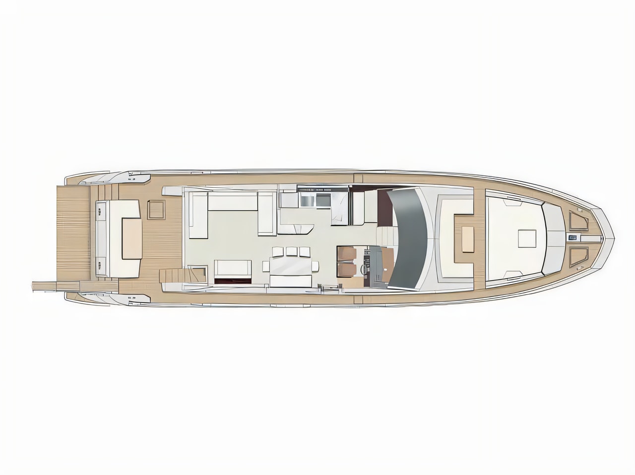 Interior of Azimut 72 motoryacht with 5 cabins Croatia yacht charter