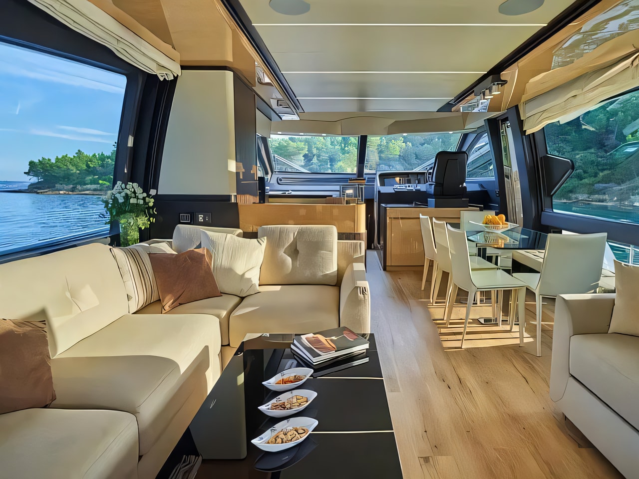 Layout of Azimut 72 motoryacht with 5 cabins Croatia yacht charter