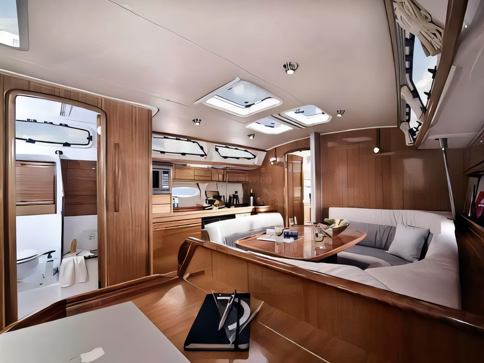 Interior of Bavaria Cruiser 40 sail boat with 3 cabins Croatia yacht charter