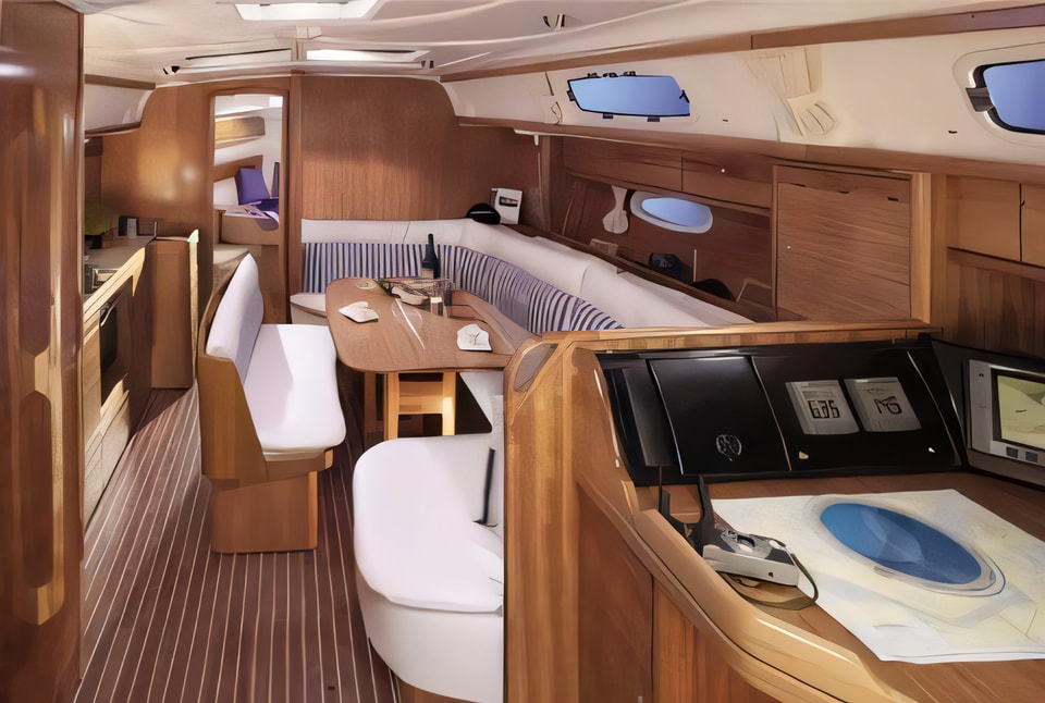 Interior of Bavaria 39 Cruiser sail boat with 3 cabins Croatia yacht charter