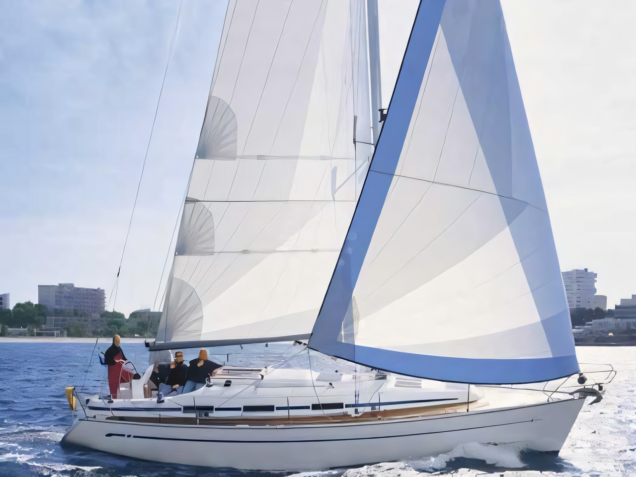 Exterior overview of Bavaria 36 Holiday sail boat for charter from Zadar Marina Zadar in the Zadar sailing area Croatia