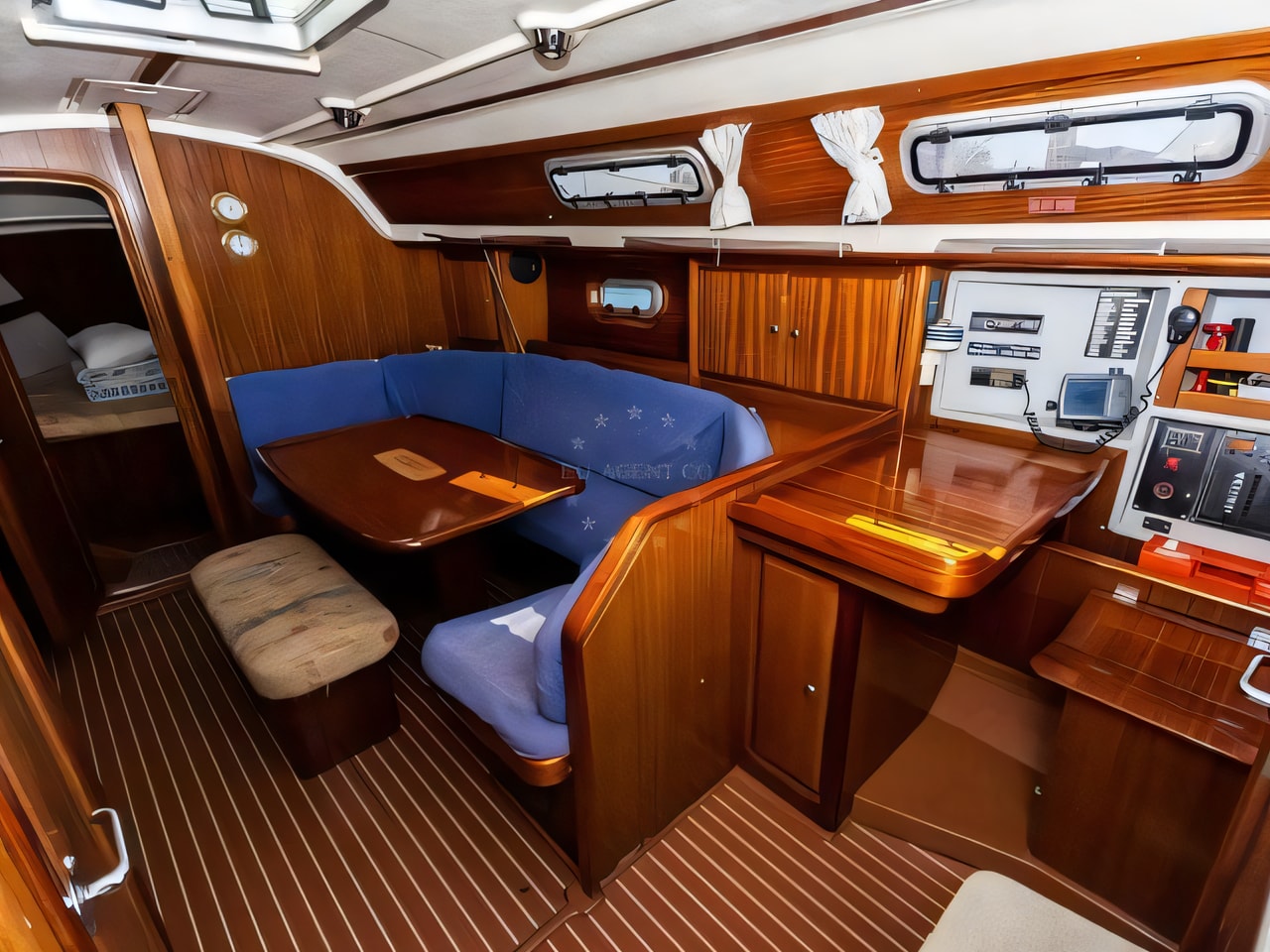 Layout of Bavaria 36 Holiday sail boat with 3 cabins Croatia yacht charter