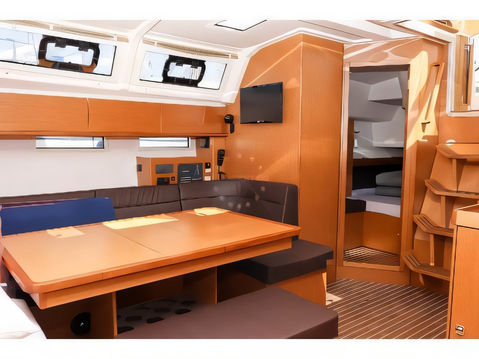 Interior of Bavaria Cruiser 46 sail boat with 4 cabins Croatia yacht charter