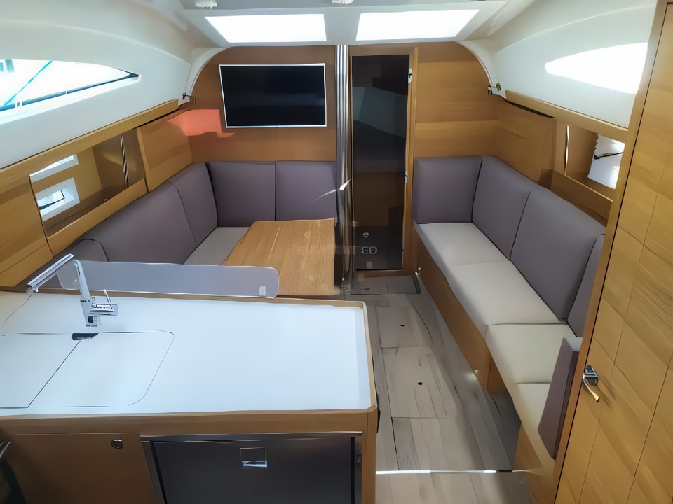 Interior of Elan Impression 40.1 sail boat with 3 cabins Croatia yacht charter