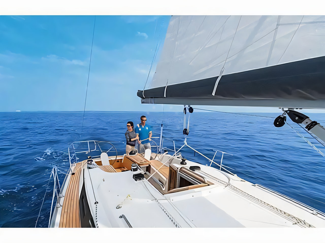 Exterior overview of Bavaria Cruiser 34 sail boat for charter from Trogir ACI Marina in the Split sailing area Croatia