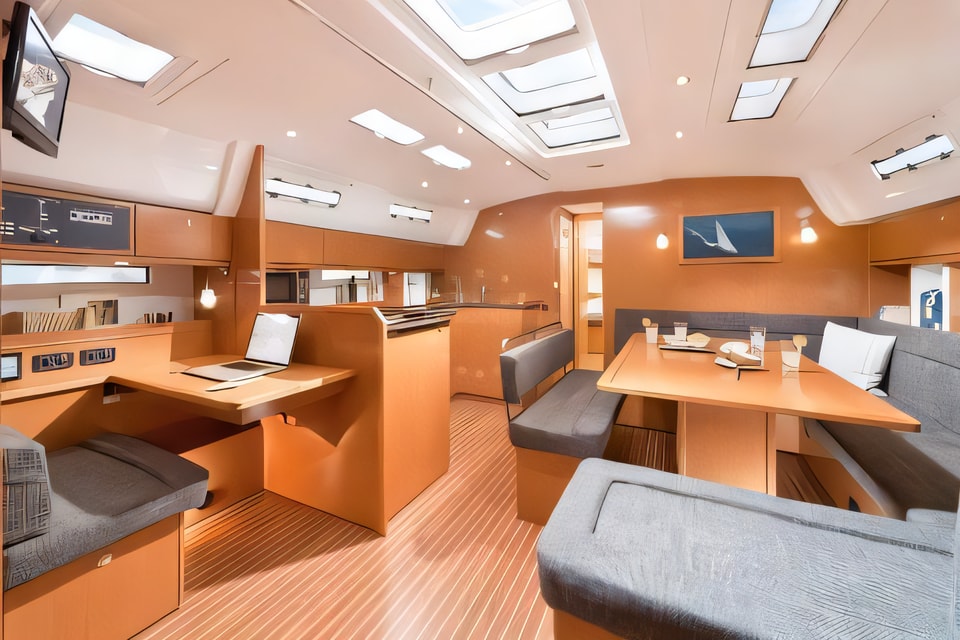 Interior of Bavaria 50 BT '12 sail boat with 5 cabins Croatia yacht charter