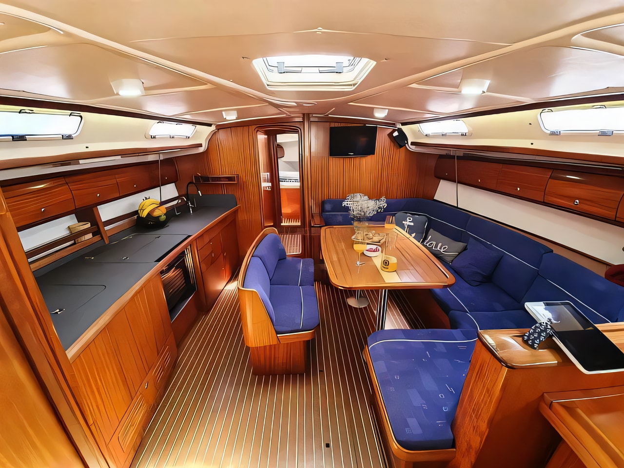 Layout of Bavaria 44 sail boat with 4 cabins Croatia yacht charter