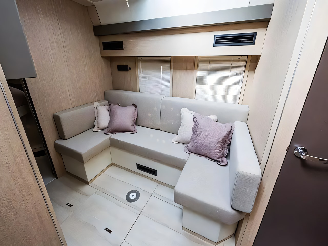 Layout of Cranchi M44 HT motor boat with 2 cabins Croatia yacht charter