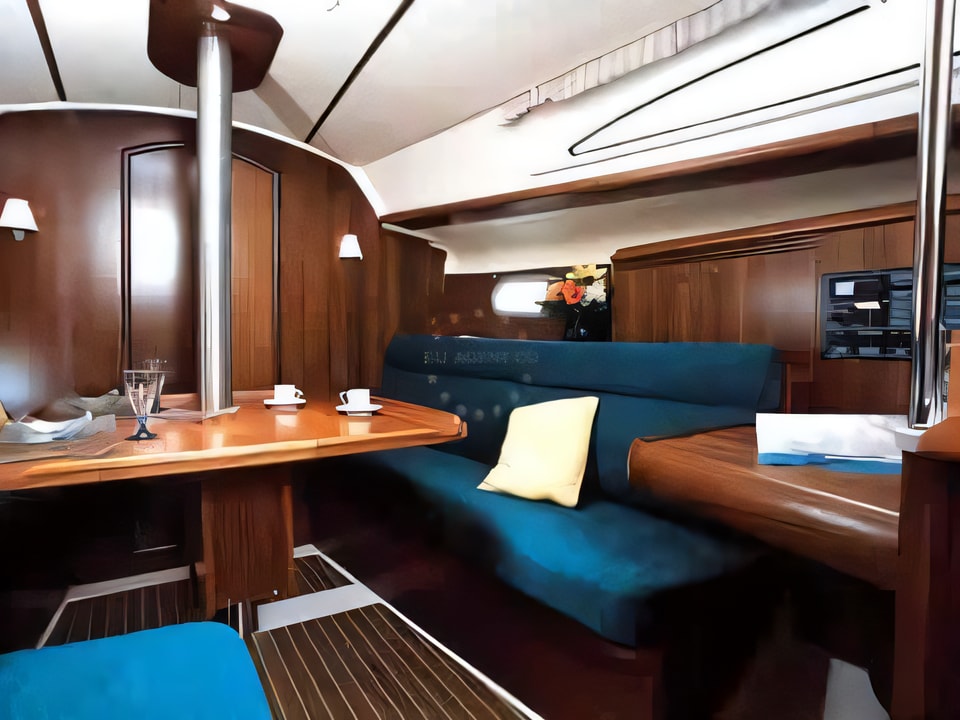 Interior of Sun Odyssey 32i sail boat with 2 cabins Croatia yacht charter