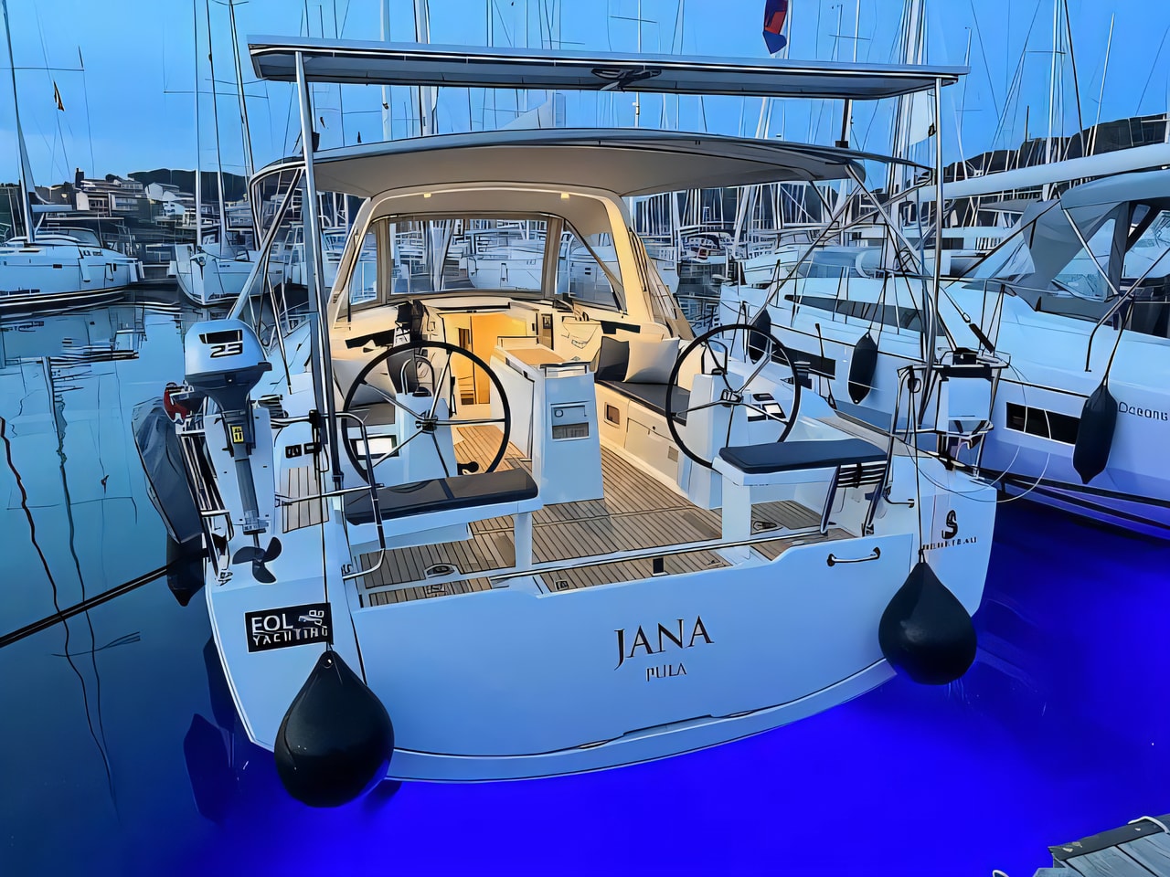 Oceanis 38.1 sailing yacht for charter from Pula / Tehnomont Marina Veruda Istria / Kvarner sailing area Croatia