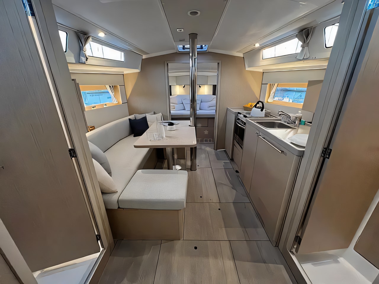 Oceanis 38.1 yacht layout 3 cabins Croatia charter
