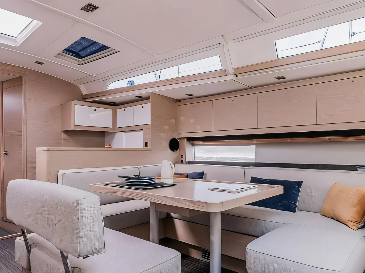 Layout of Dufour 470 Grand Large sail boat with 5 cabins Croatia yacht charter