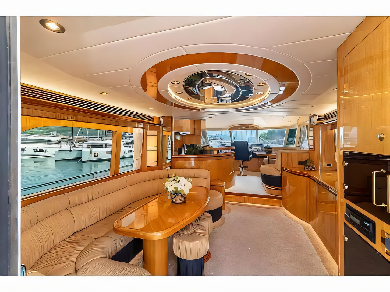 Layout of Yaretti 2210 motoryacht with 3 cabins Croatia yacht charter