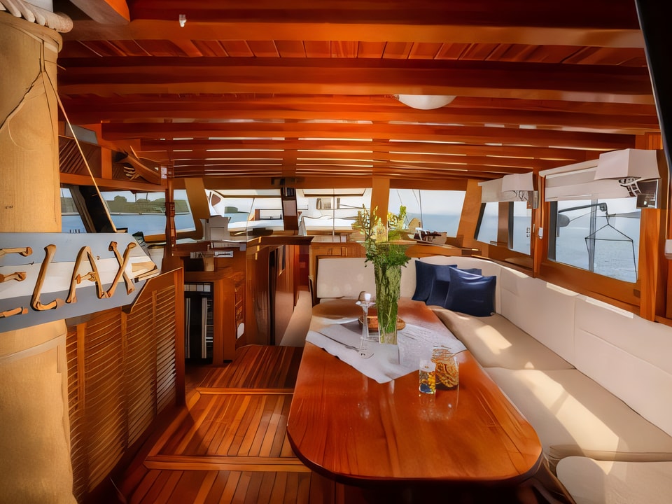 Interior of Gulet gulet or cruiser with 5 cabins Croatia yacht charter